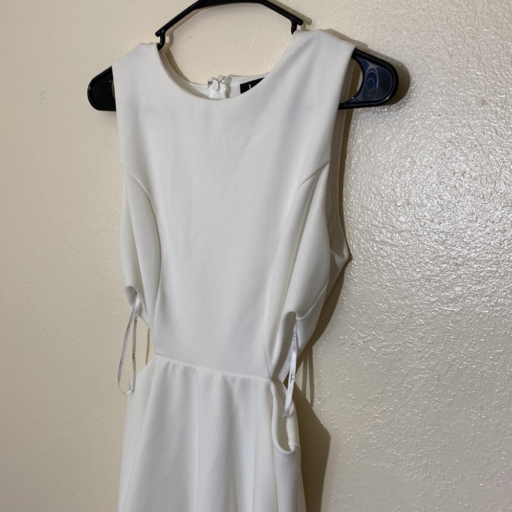 Lulu’s toast to you sleeveless white cut out skater mini dress - Picture 4 of 12